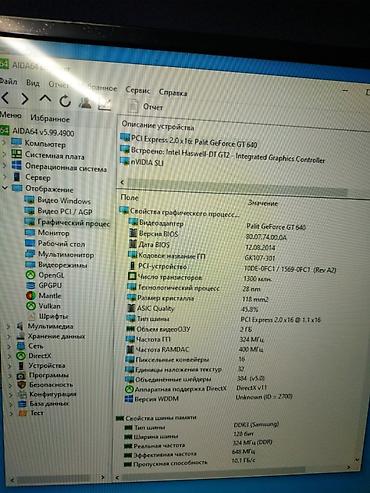 Комплектующие для ПК: Видеокарта для ПК, Б/у, Palit, GeForce GT, 2 ГБ — 8
