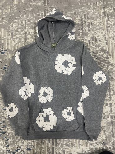 оверсайз футболки мужские бишкек: Кофта Denim Tears в серой расцветке, новая размер M