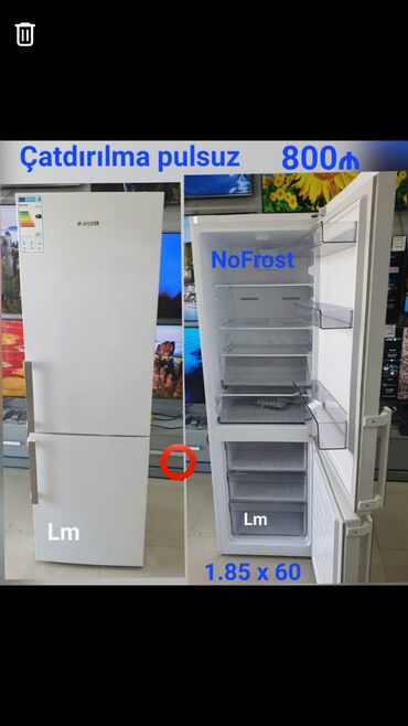 nol alti: _*ARÇELİK / NoFrost*_ Qiymət : Ağ rəng: *800 azn* Təzə və
