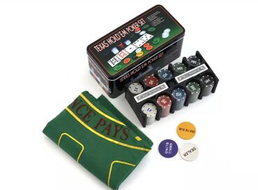 Настольные игры: Набор для покера "Texas Hold'em" в металлическом кейсе — 10