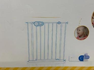 Ostali dečiji nameštaj: Sigurnosna pregrada za decu – metalna, samostojeća - Namenjena — 2