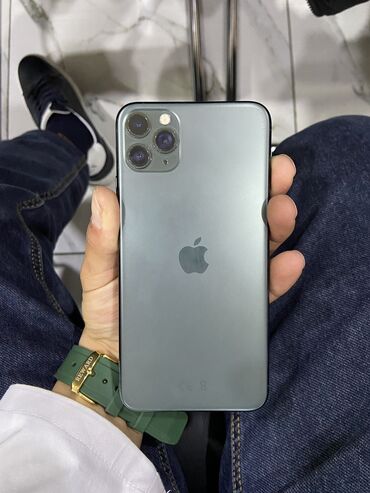 Уюлдук телефондор жана аксессуарлар: IPhone 11 Pro Max, 256 ГБ, Alpine Green, Коргоочу айнек, Каптама, Кабель, 78 %