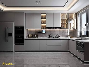 silver kitchen: Кухня от 9 000 сом/м² | 3D проект бесплатно Премиальная мебель от — 1