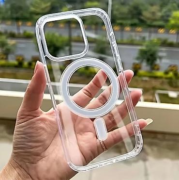 IPhone 15 Pro Max MagSafe - Material: elastik, zərbəyə davamlı TPU -
