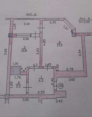 7 микрорайон квартиры: 1 комната, 40 м², Индивидуалка, 7 этаж, Старый ремонт