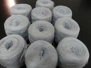 швейные аксессуары: Пряжа для машинного и ручного вязания, шерсть 💯 серого цвета, цена
