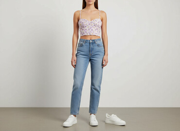 zara sukienka w kwiaty z bufiastymi rękawami: Zara, Топ жіночий, розмір XS