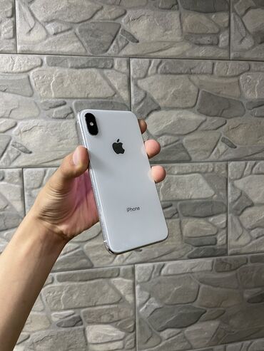 tək şəxsiyyət vəsiqəsi ilə telefon: IPhone X, 64 GB, Ağ