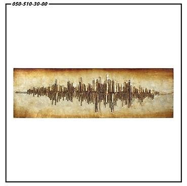 o7 sekilleri: Abstrakt 3D tablo – “Downtown”, Avstriya istehsalı - Material: ağac — 1