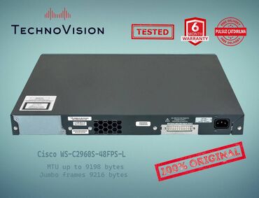 Cisco Catalyst WS 2960S 48FPS L ✔️Sertifikasiyadan keçmiş təcrübəli