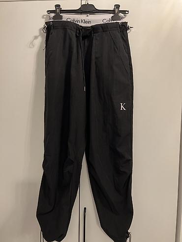 oversize şalvar: Bol kəsim Şalvar, Calvin Klein, S, rəng - Qara — 2