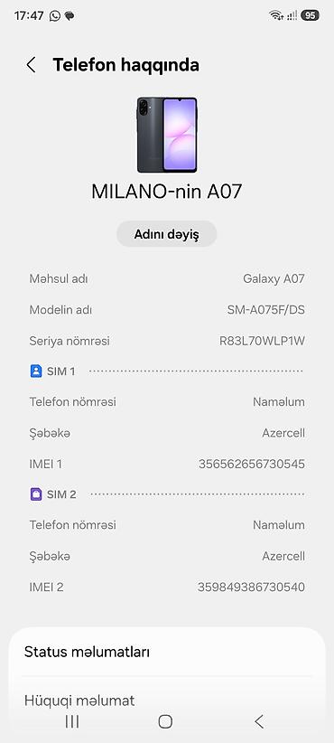 fləş kart: Samsung Galaxy A07, 128 GB, rəng - Qara, İki sim kartlı — 4
