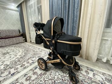 прогулочные коляски трехколесные: Балдар арабасы, түсү - Кара, Жаңы