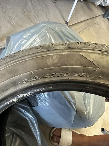245: Шины 245 / 45 / R 18, Лето, Б/у, Комплект, Легковые, Корея, Hankook — 1