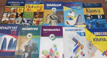 Kitablar, jurnallar, CD, DVD: 10-cu sinif kitabları satılırr(11də var 1,2dənə)HAMISI BİRLİKDƏ