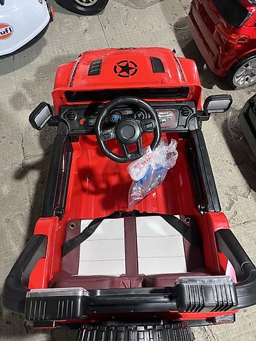 детская машинка: Uşaq üçün elektrikli avtomobil – off-road tərzində, qırmızı rəng — 2