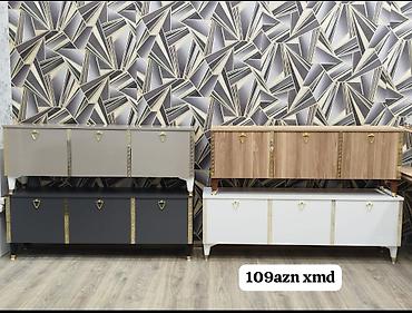 gul sekilleri: TV stendləri – müxtəlif dizayn və rənglər - Modellər: ağ, qara — 9