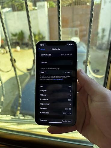 ikinci el ayfon 12: IPhone X, 256 GB, Gümüşü, Face ID — 3