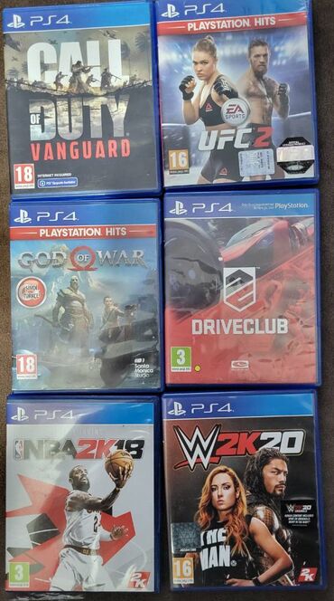 PS4 (Sony Playstation 4): Disklər satılır və ya barter olunur. Call of duty Vanguard Ufc 2 God