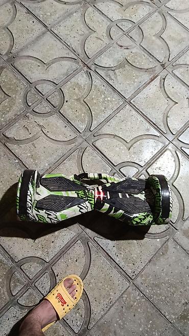 Elektrikli hoverboard (self-balance skuter) - Dizayn: Yaşıl-ağ-qara
