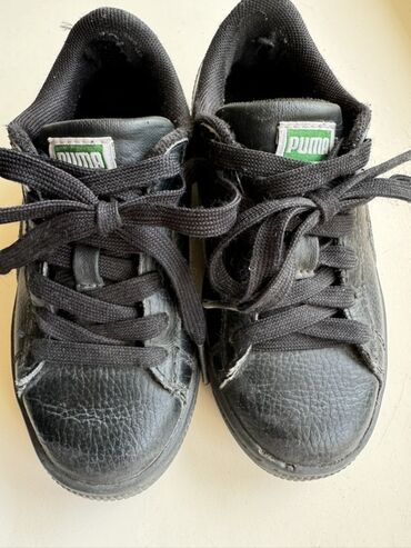 скейт купить в бишкеке: Детские кроссовки Puma Basket черного цвета, 28 р. Б/у. Состояние