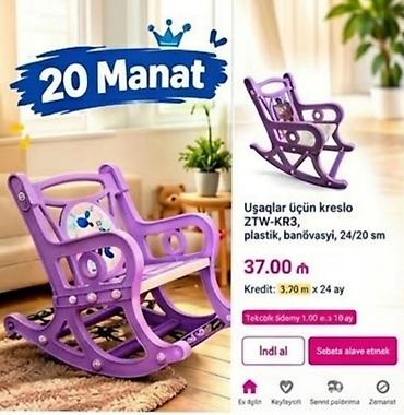 60 70 masa: İşlənmiş, Kreslo-kaçalka, Kredit var — 2