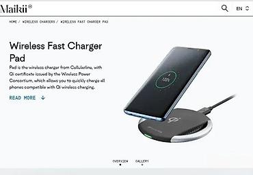 Bežični punjači za telefone: Bežični brzi punjač – Qi Wireless Fast Charger Pad (Cellularline) - — 1
