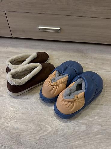 Домашние тапочки, 37.5, 38, Новый, цвет - Синий, Самовывоз
