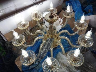 mətbəx üçün çılçıraq: Çılçıraq, 10 və daha çox lampa