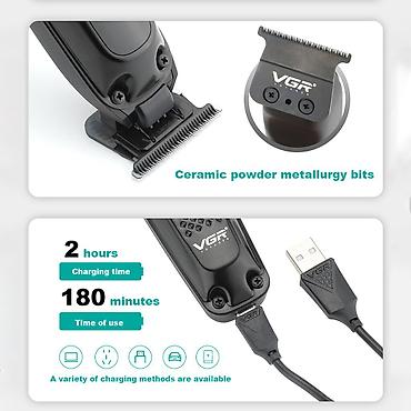 sns makinesi: Professional Trimmer VGR 972 - 1 Sürətli - 7000RPM / 1400MAH - 180 — 2