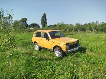 дом на колесо: Автомобиль ВАЗ-2121 "Нива" желтого цвета, трёхдверный внедорожник