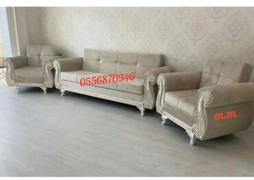 Sifarişlə salon divanları: Mini-divan, 3 nəfərlik, Bazasız, Taxta, Azərbaycan, Kredit yoxdur — 29