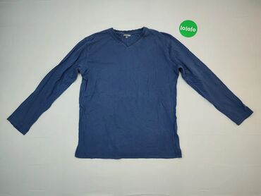 Bluzki: Pulover, XL (EU 42), wzór - Jednolity kolor, kolor - Niebieski, H&M