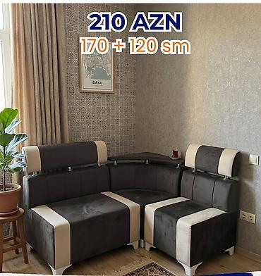 Mətbəx üçün künc divanı - Ölçü: 170 sm + 120 sm (L‑şəkilli künc