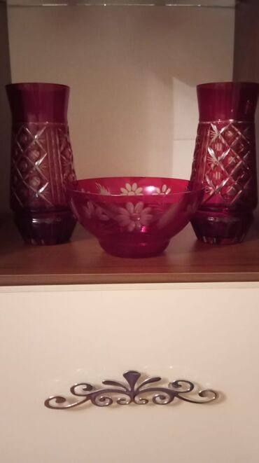 gul qabları: Набор ваз, Хрусталь at lalafo.az gul qabları: Набор ваз, Хрусталь