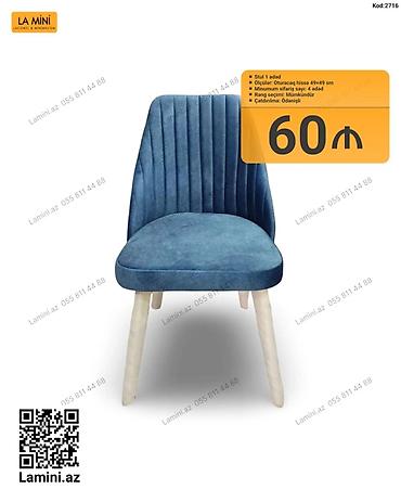 metal stol: La Mini – Stul (Kod: 2716) - Model: 1 ədəd stul - Oturacaq ölçüsü: 49 — 1
