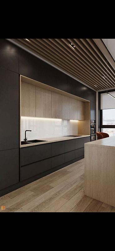 Кухонные гарнитуры: Кухонный гарнитур, цвет - Серый — 7