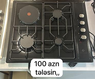 palet soba: Qaz-elektrik kombinə edilmiş bişirmə panelləri - 60 sm ölçülü, səthdə — 4