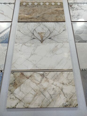 otağ qapları: Mərmər naxışlı divar və döşəmə plitələri dəsti - Material