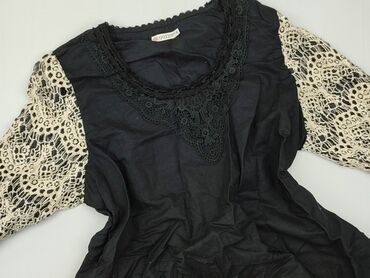 czarne bluzki z fredzlami: Blouse, M (EU 38), condition - Very good