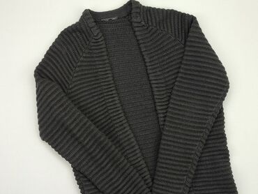 czarne t shirty w serek damskie: Kardigan, XL, stan - Dobry