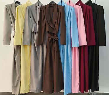 Kombinezoni: Ženski elegantni kombinezon sa rever kragnom i dugim rukavima. - — 6