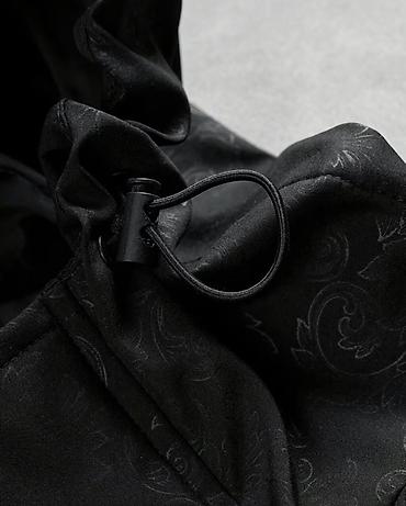 pull and: Черная легкая куртка-ветровка с капюшоном и утяжками - Материал — 4