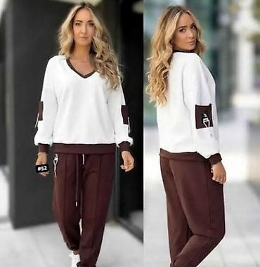 pull bear: Продаю Новый! Женский повседневный комплект из двух предметов: свитшот — 2