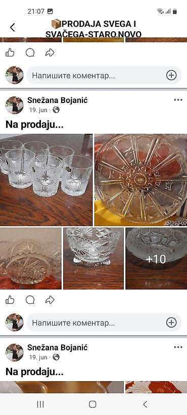 Stakleni servis i dekorativne posude – brušeno/gravirano staklo