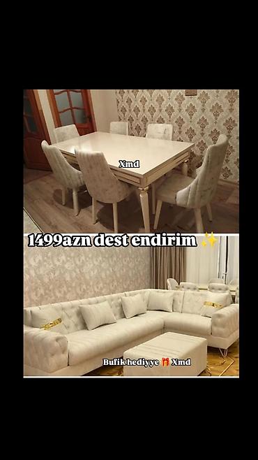 Mebel Dəsti – endirimli paket - Yemək otağı üçün masa və 6 ədəd