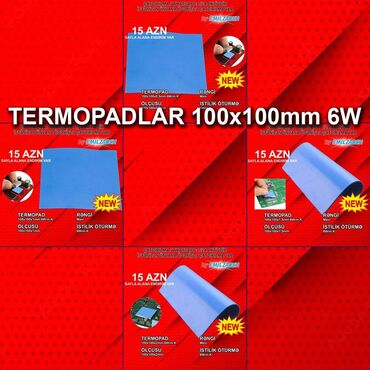 Prosessorlar: Termopadlar "100x100mm 6watt" 🚚Metrolara və ünvana çatdırılma var