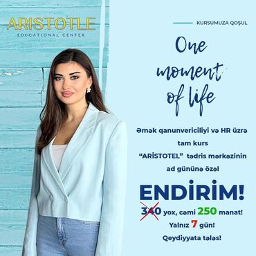 sumqayitda kurslarda vakansiyalar: İnsan Resursları, HR kursları Aristotel Mərkəz tərəfindən təşkil