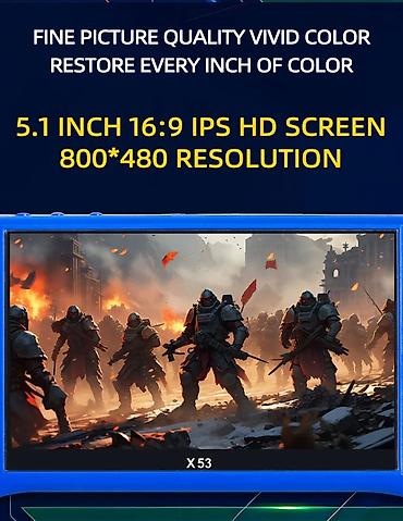 конвертер: X53 5,1-дюймовая IPS HD-консоль, портативная игровая консоль — 1