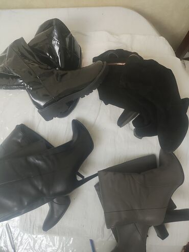 Ботинки и ботильоны: Женские осенне‑зимние сапоги и ботильоны — набор из нескольких пар — 9